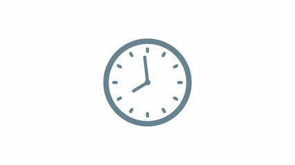 New aqua gray color counting down clock icon on white background