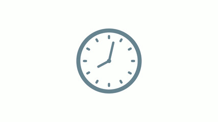 New aqua gray color counting down clock icon on white background