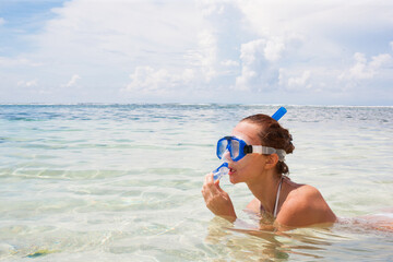 Woman snorkeling