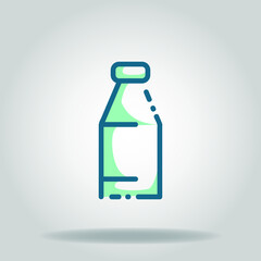Logo or symbol of milk icon with twotone blue color style