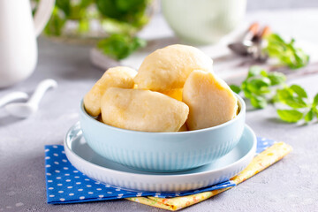 Homemade dumplings with cottage cheese