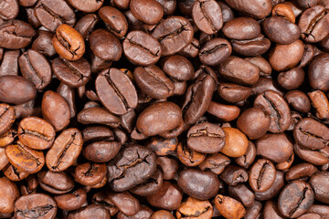 Coffee Beans Color Texture Pattern Close-Up Macro Background Wallpaper