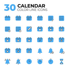 Set of Calendar Date and Time icons.