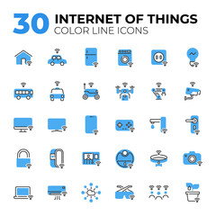 Set of Internet of Things icons.