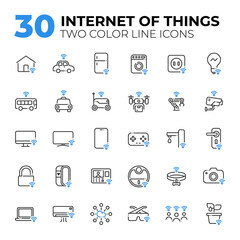Set of Internet of Things icons.