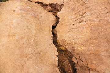 Big crack in the ground