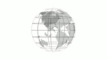 Amazing black color globe icon on white background,earth image