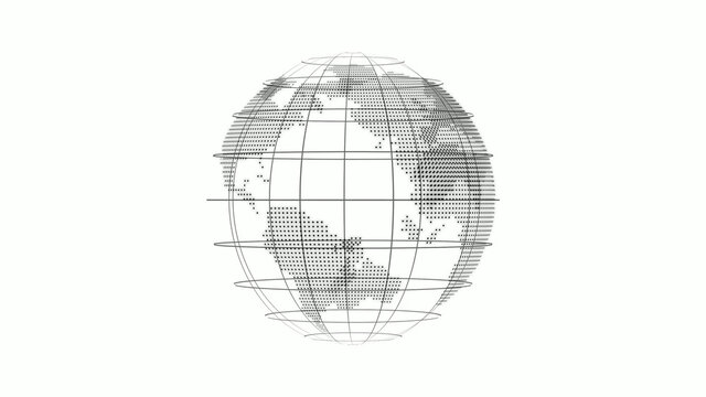 Amazing black color globe icon on white background,earth image