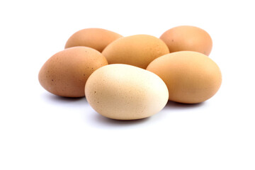eggs isolated on white