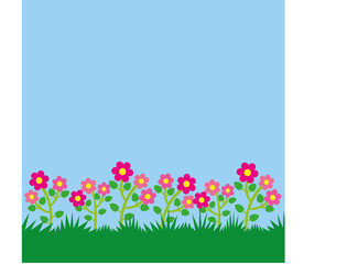 flower garden, vector illustration 