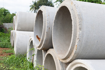 Concrete pipes.