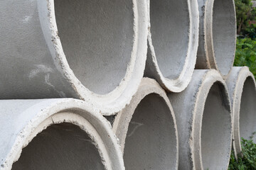 Concrete pipes.