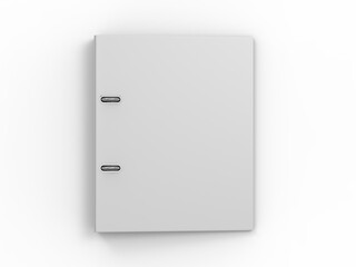 Blank office binder for mockup design and branding presentation, 3d render illustration.