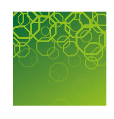 green octagon for background, vector illustration