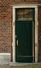 Old green door.
A wood green door in the historic centre of Aachen, Germany.
