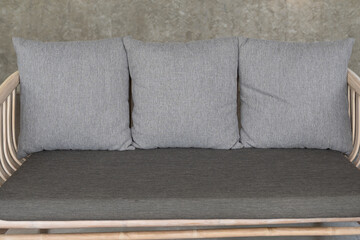 Relax corner with modern sofa.