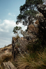 Layered Rock outcrop atop Karue Hill, Embu, Kenya