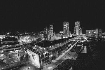 night view of berlin ovest