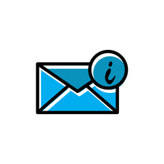 Message and information flat icon. Design template vector