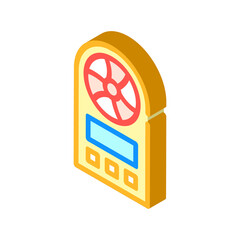 anemometer measuring equipment isometric icon vector illustration