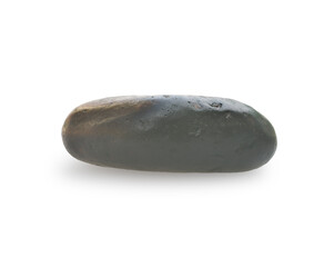 Black stone on white background 