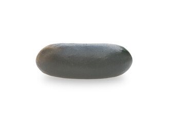 Black stone on white background 