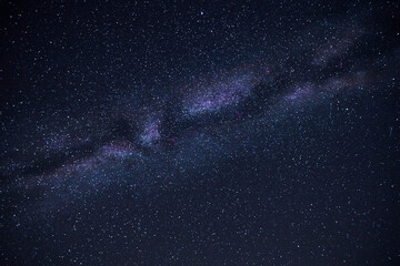 View of the starry night sky and the Milky Way. Concept science