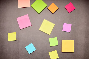 Background of different colored notes