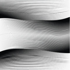 Abstract warped horizontal Striped Background . Vector curved twisted straight, waved lines texture
