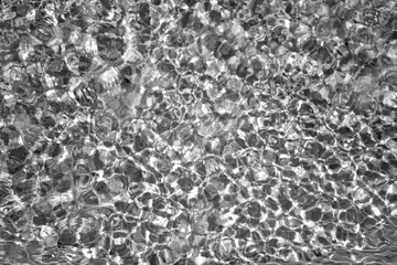 Water pattern in swimming pool in black and white