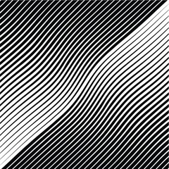 Abstract warped Diagonal Striped Background . Vector curved twisted slanting, waved lines texture
