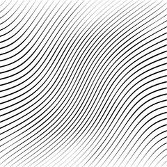 Abstract warped Diagonal Striped Background . Vector curved twisted slanting, waved lines texture
