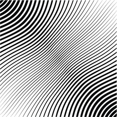 Abstract warped Diagonal Striped Background . Vector curved twisted slanting, waved lines texture
