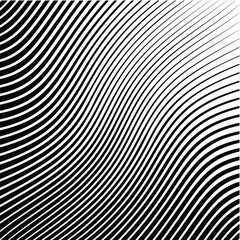 Abstract warped Diagonal Striped Background . Vector curved twisted slanting, waved lines texture
