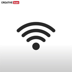 Wifi icon vector . Signal sign