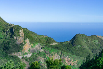 Fototapeta na wymiar The beautiful Anaga Mountains near Tangana in Tenerife, Spain
