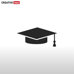 Graduation icon vector . Education sign