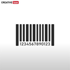 bar code icon vector . Barcode sign