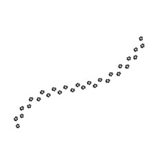 Track Paw Dog Cat Paw Print. Wild Animal Print. Vector