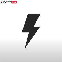 Lightning icon vector . Flash sign
