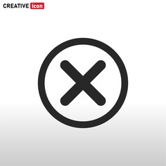 Close icon vector . Delete sign