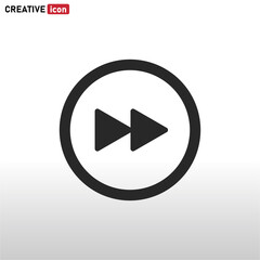 Forward icon vector . Forward sign