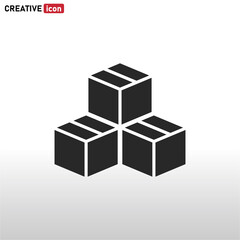 Box icon vector . Cargo sign
