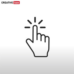 Finger Click icon vector . Click sign