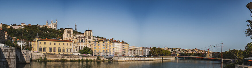 Naklejka na ściany i meble Panorama of Lyon, France
