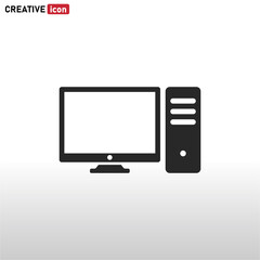 Computer icon vector . pc sign