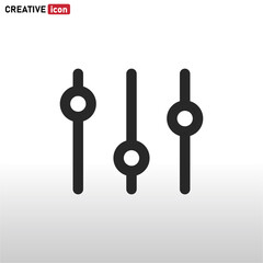 Adjustment icon vector . Control sign