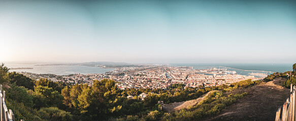 Panorma of Sète, France