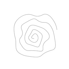 Rose on white background flower design. Vector illustration