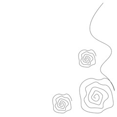 Roses background flower design. Vector illustration